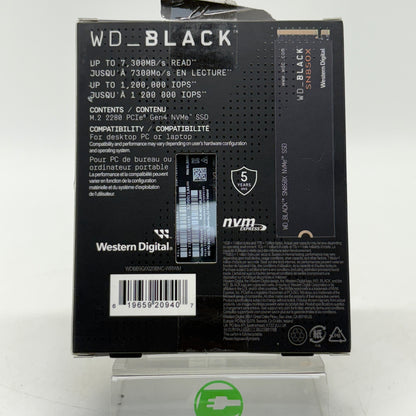 New Western Digital WD Black 2TB SSD Internal Gaming Drive SN850X