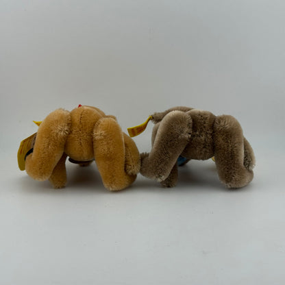 Steiff Original Teddy 5" Vintage Jointed Mohair Teddy Bear 0202/14 Lot of 2