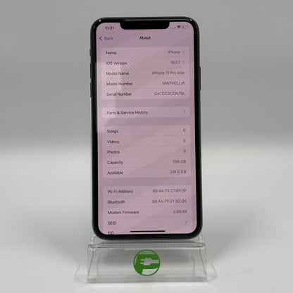 Unlocked Apple iPhone 11 Pro Max 256GB Midnight Green MWFH2LL/A