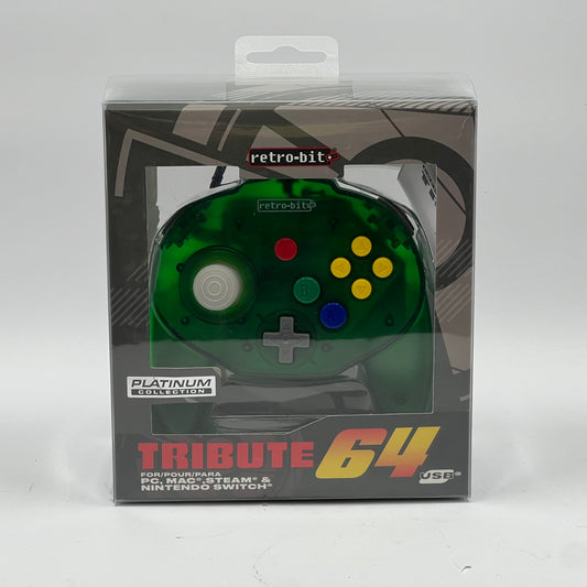 Retro-Bit Tribute 64 Green Multi-Platform USB Controller
