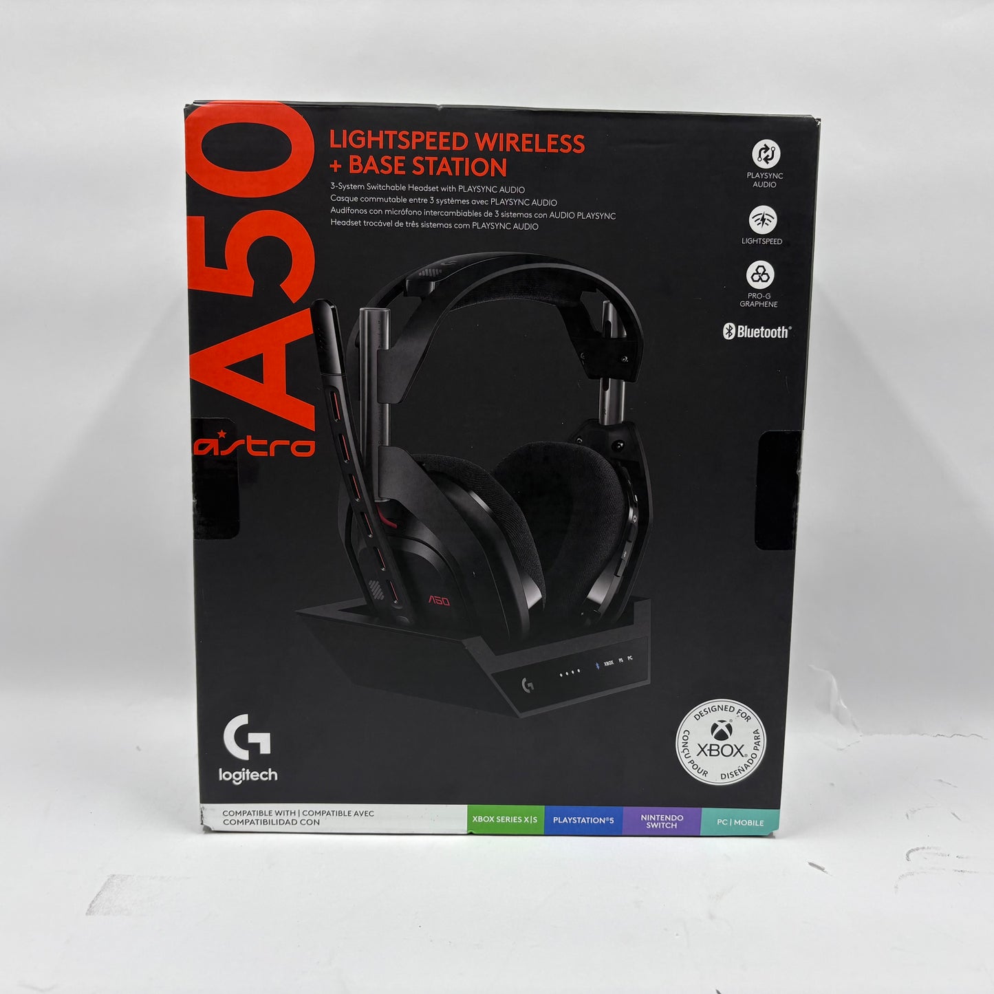 New Logitech Astro A50 Black Wireless Gaming Headset with Base Station