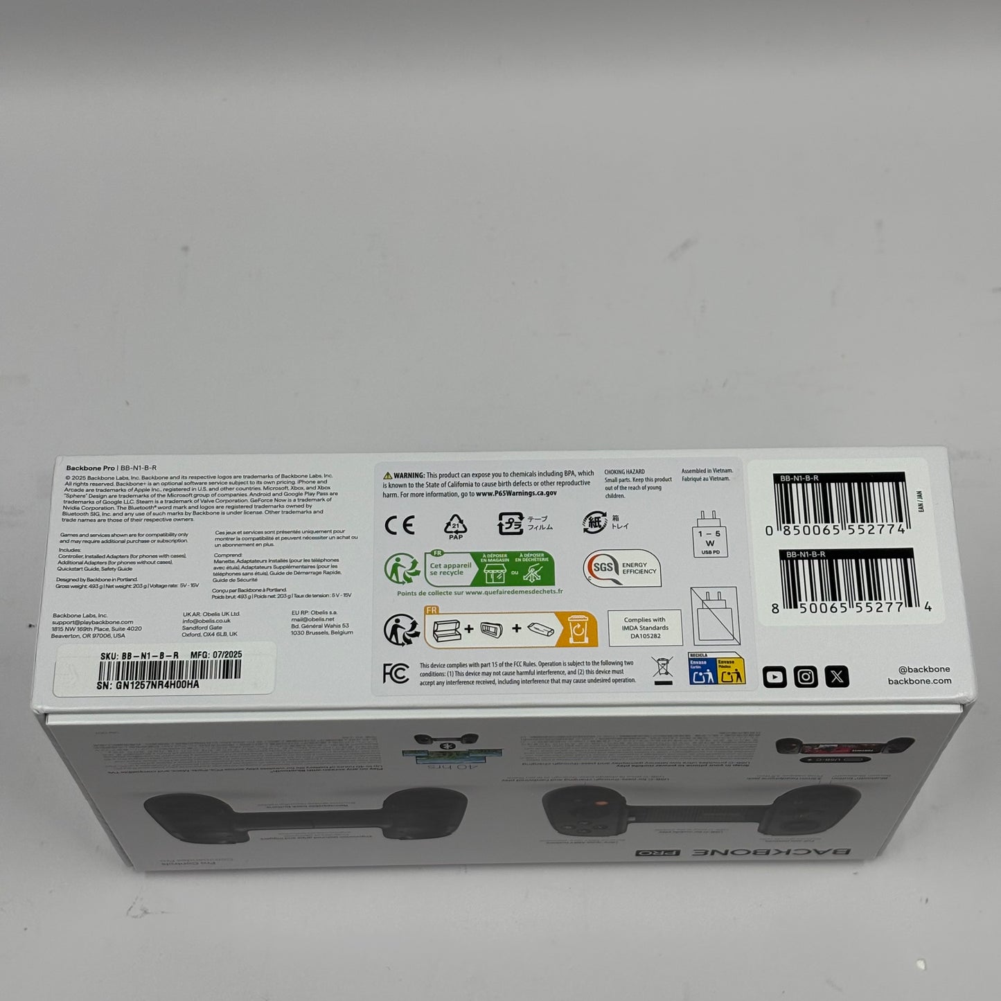 New Backbone Backbone Pro Controller BB-N1-B-R