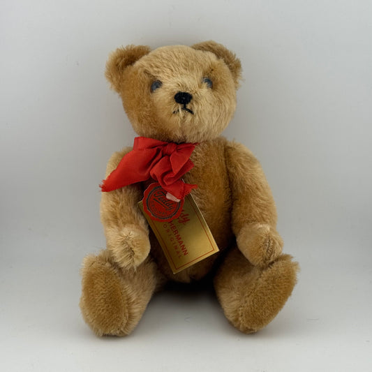 Hermann Teddy Original 10" Vintage Jointed Mohair Teddy Bear Made In Germany with Tags