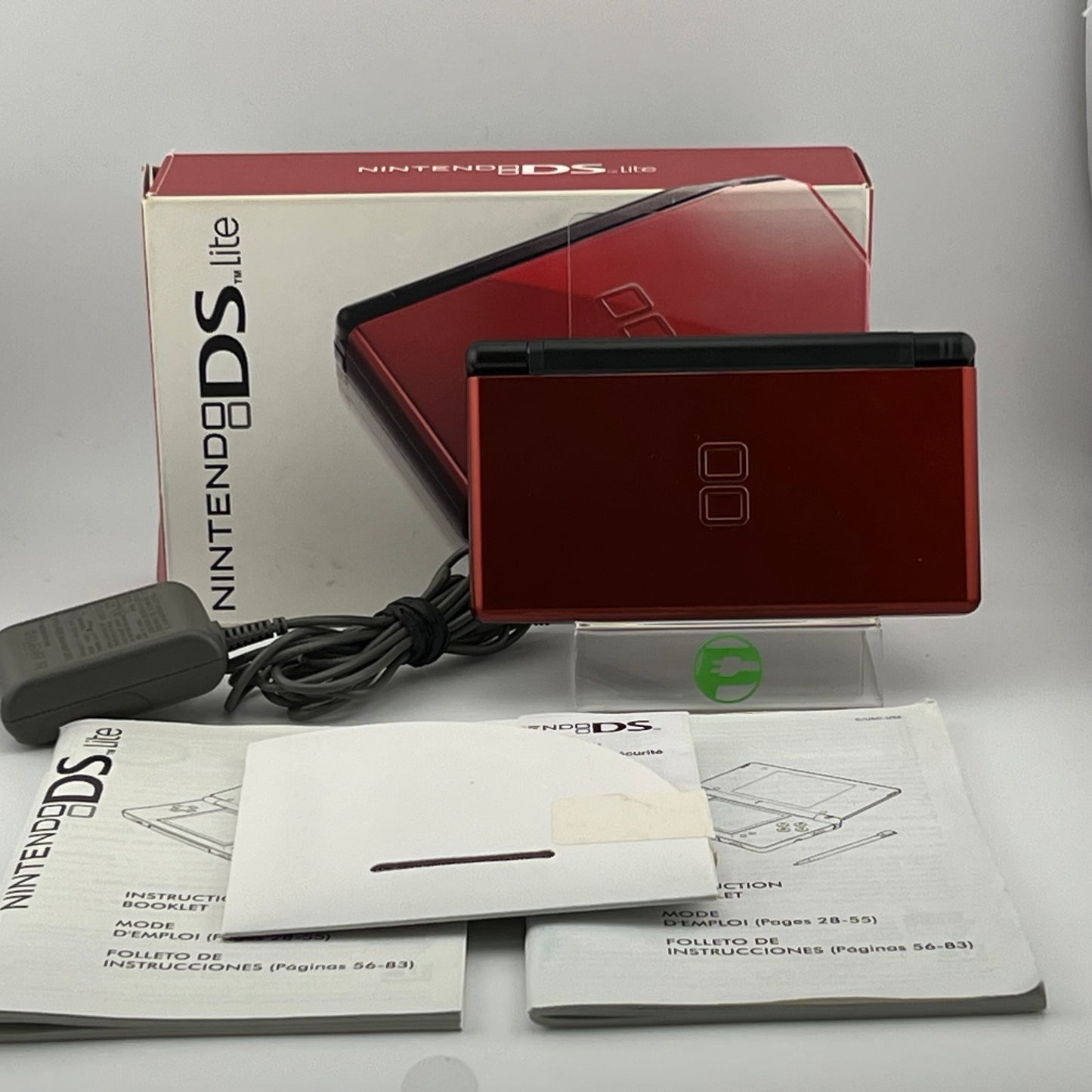 Nintendo DS Lite Handheld Game Console USG-001 Red Crimson & Black