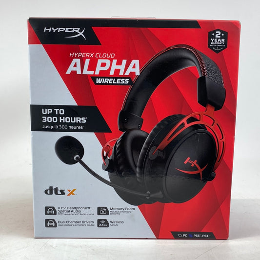New HyperX Cloud Alpha Wireless Noise-Cancelling Gaming Headset Black