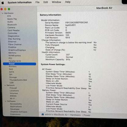 2022 Apple MacBook Air 13.6" M2 8C GPU 3.5GHz 8GB RAM 256GB SSD A2681