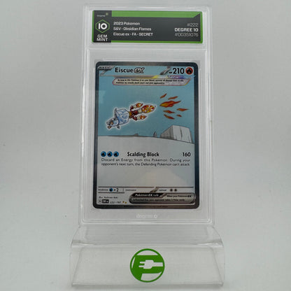 Pokémon TCG Obsidian Flames Eiscue Ex #222 Holo English Degree 10 GEM MINT
