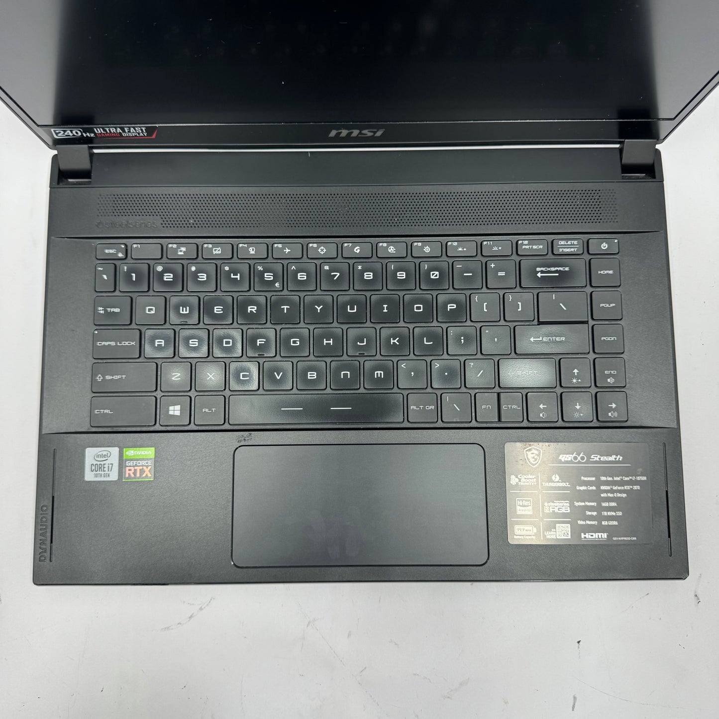 MSI Stealth GS66 10SF 15.6" i7-10750H 2.6GHz 16GB RAM 1TB SSD GeForce RTX 2070