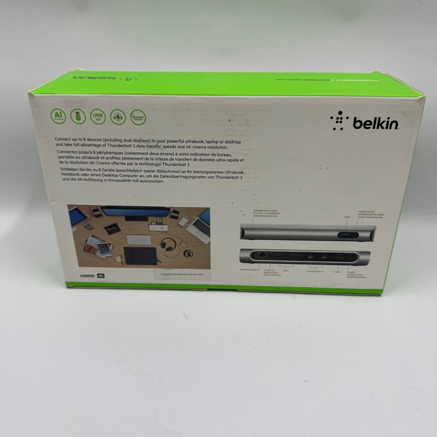 New Belkin  Thunderbolt 2  Express Dock HD F4U085