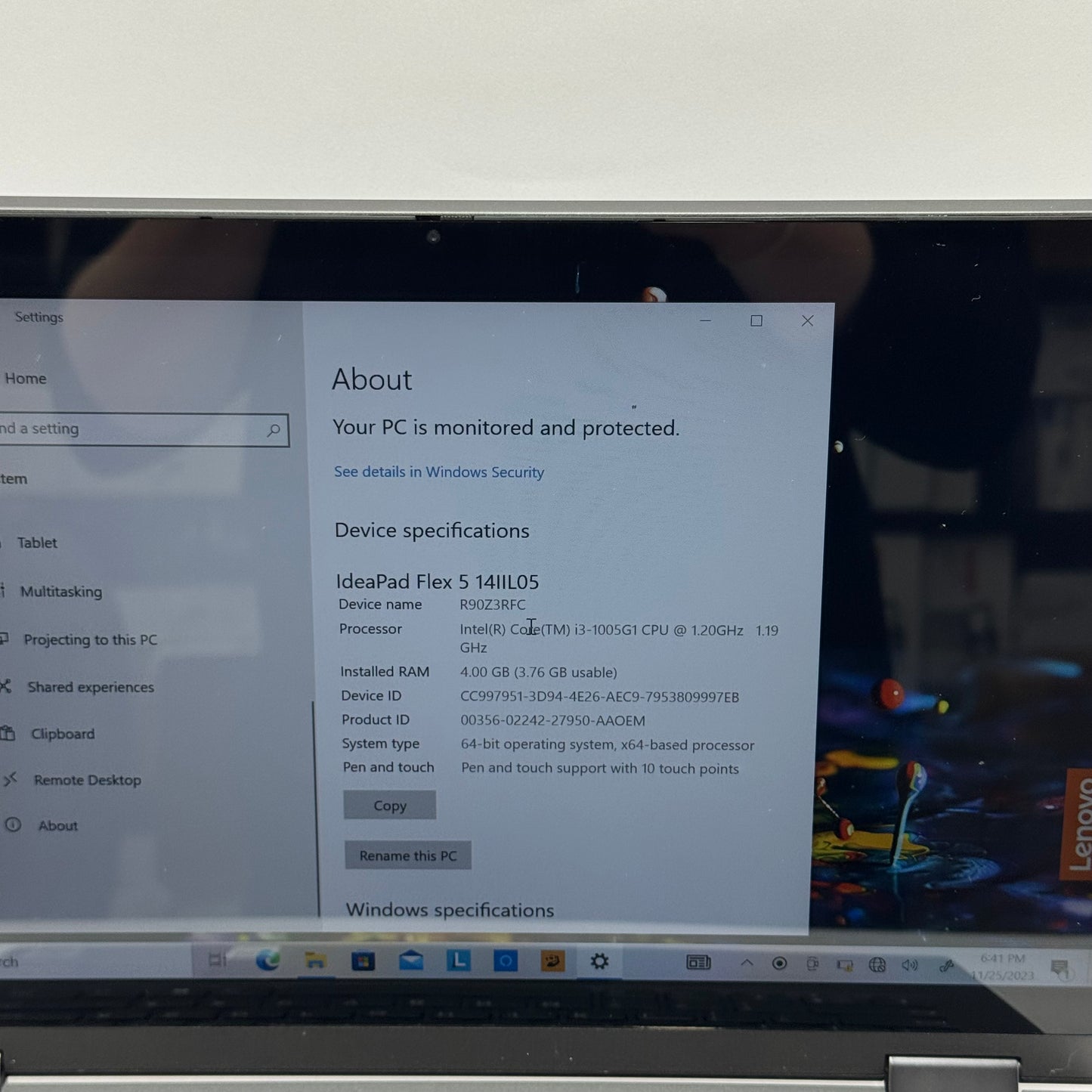Lenovo IdeaPad Flex 5 14IIL05 14" i3-1005G1 1.2GHz 4GB RAM 128GB SSD