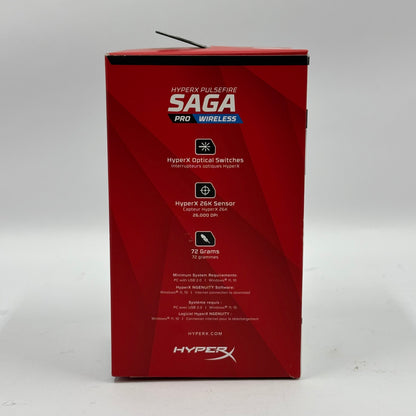 New HyperX Pulsefire Saga Black A2PB2AA Multi-Platform Pro Wireless Mouse