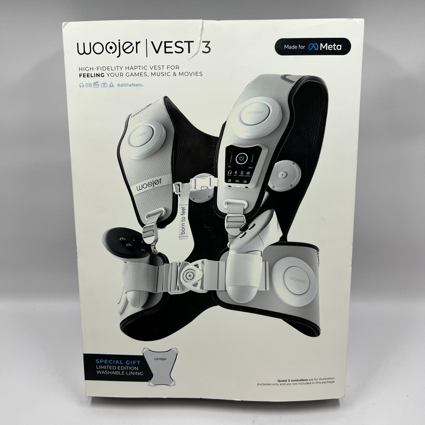 New Woojer Vest 3 Haptic Vest WJRV3-101 High Fidelity Made for Meta