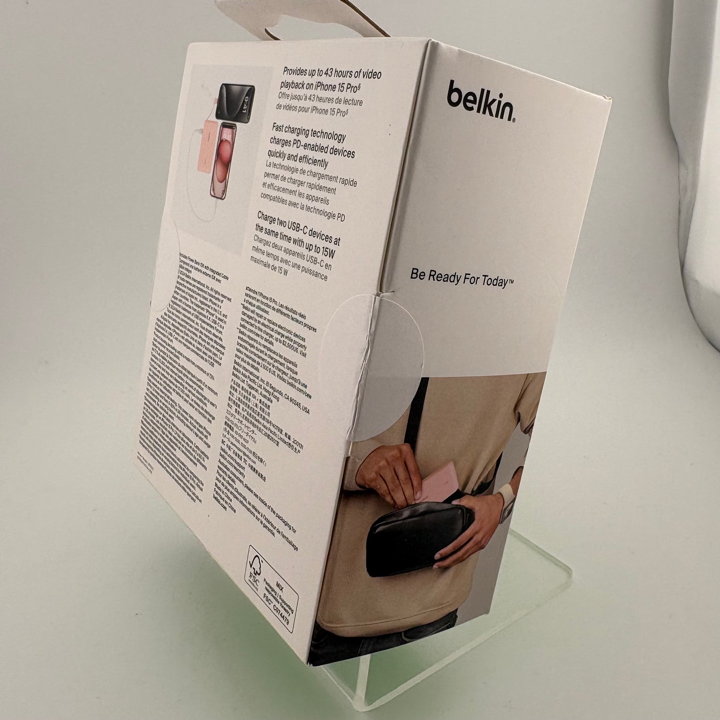 New Belkin BoostCharge Power Bank 10K With Integrated Cable BPB021