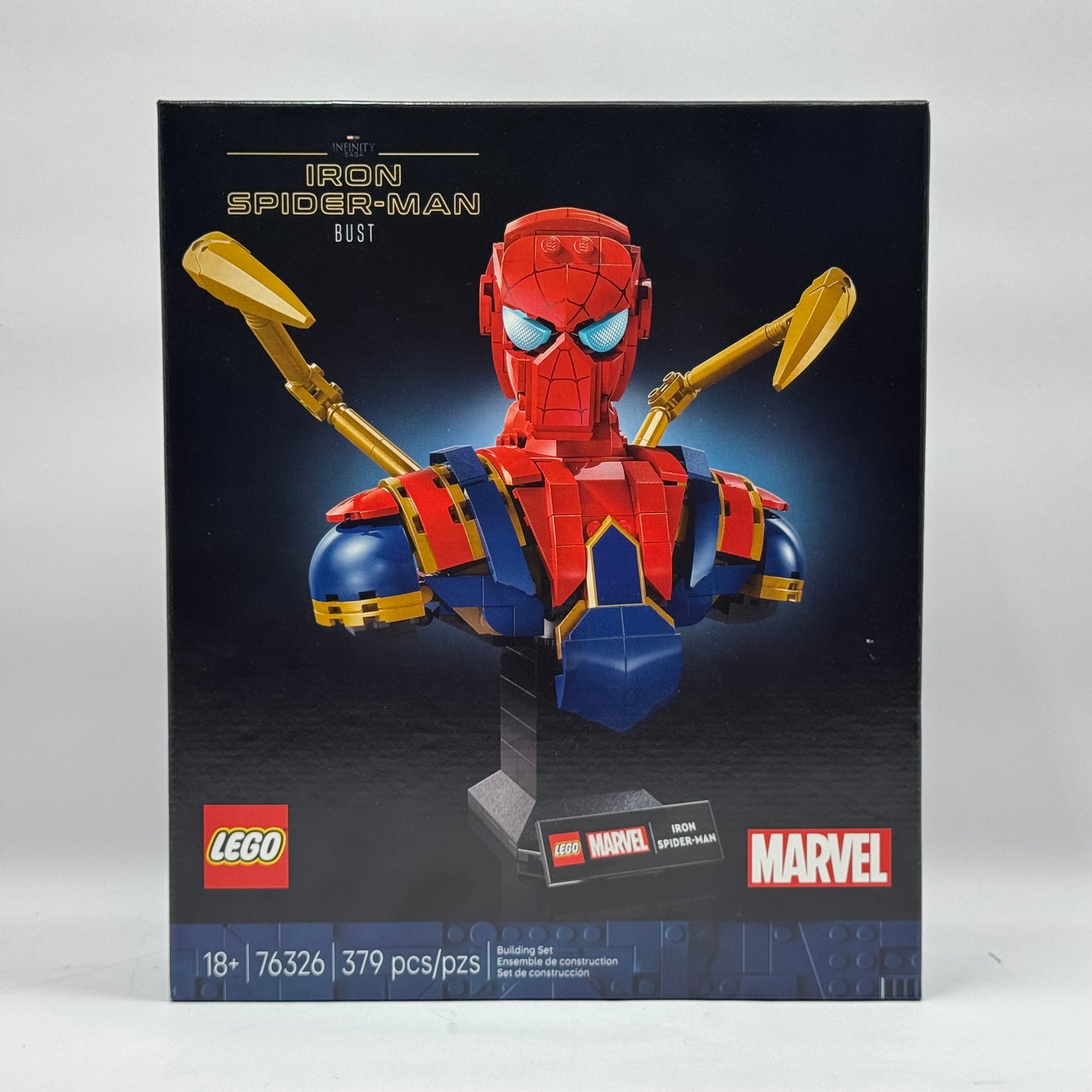 New Lego Marvel Iron Spider-Man Bust Building Kit 6527619