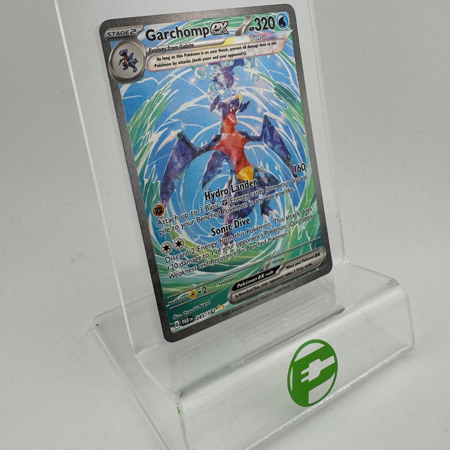 Pokémon TCG Paradox Rift 	Garchomp ex #245 Holo English NM