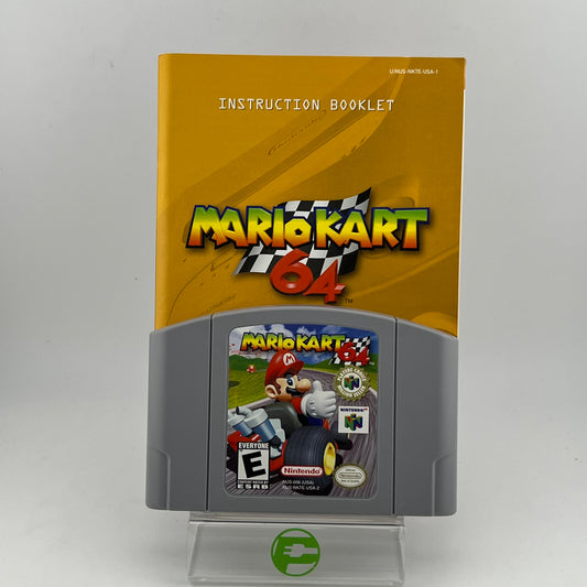 Mario Kart 64 (Nintendo 64 N64, 1997) W/ Manual