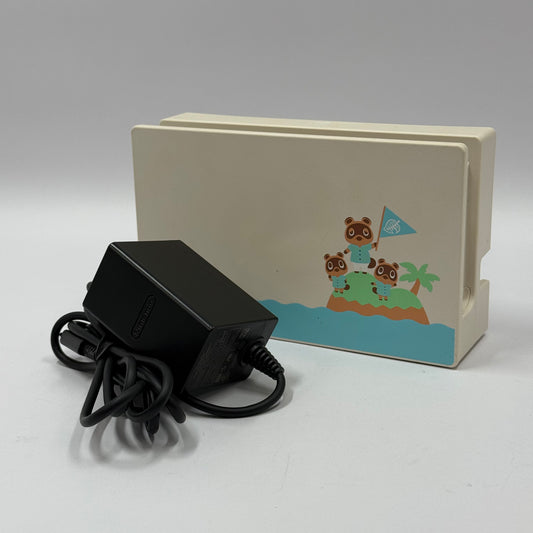 Nintendo Switch Dock Animal Crossing Special Edition HAC-007 with Power Adapter
