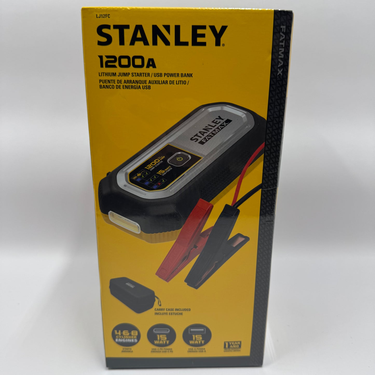 New Stanley FatMax Lithium Jump Starter / USB Power Bank LJ12FC