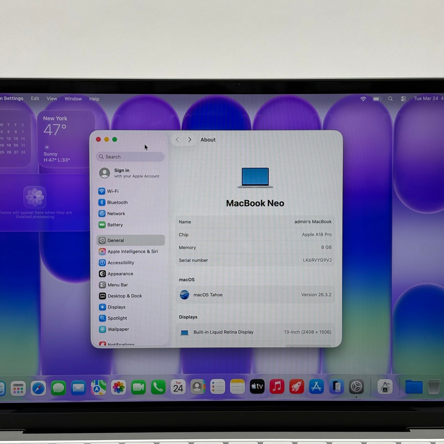 2026 Apple MacBook Neo 13" A18 Pro 5C GPU 4.0GHz 8GB RAM 512GB SSD MHFC4LL/A