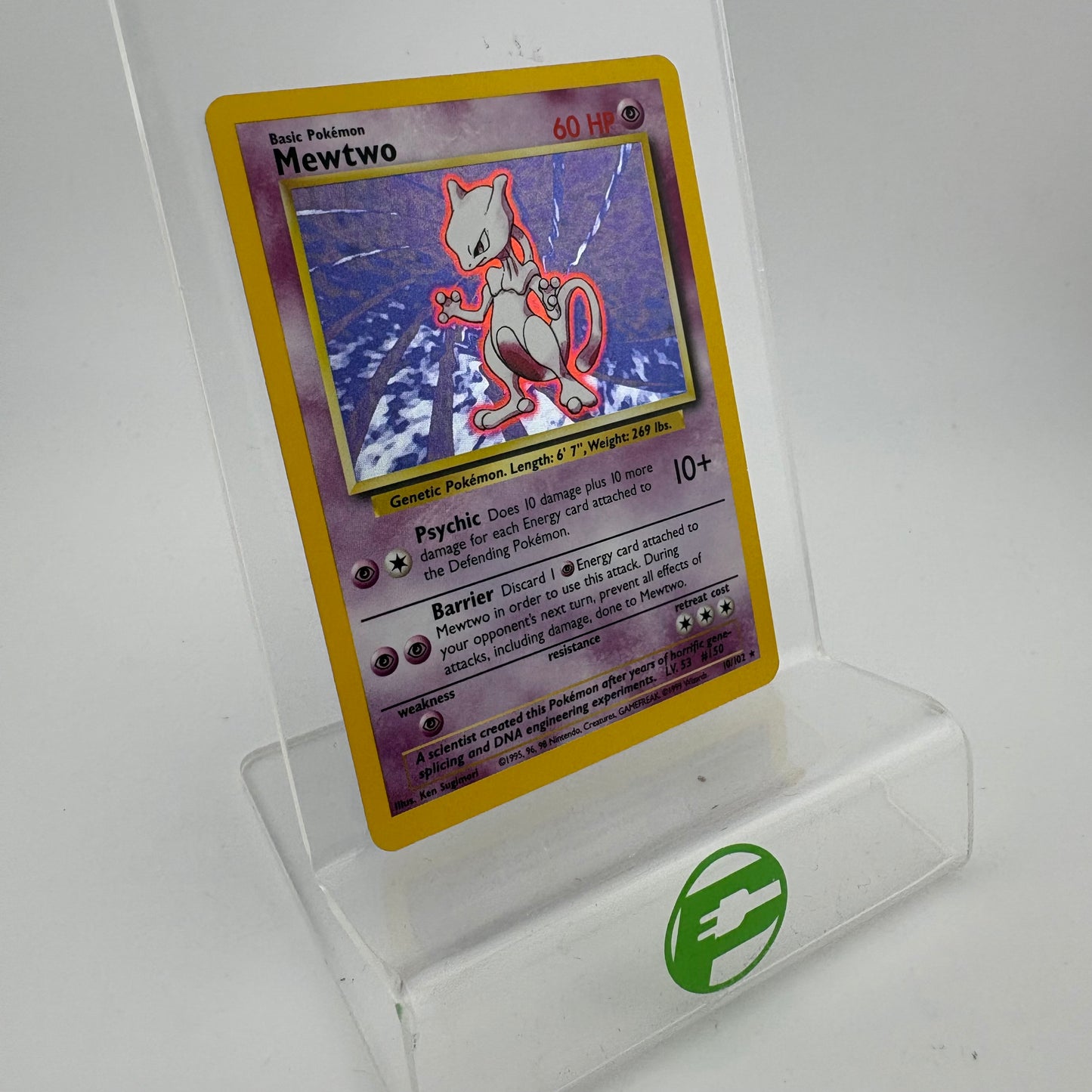 Pokémon TCG Base Set Mewtwo #10 Holo English LP