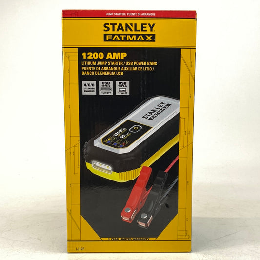 New Stanley Fatmax 1200 AMP Lithium Jump Starter LJ12F