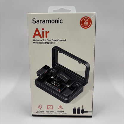 New Saramonic Air Universal 2.4 GHz Dual-Channel Wireless Microphone AIR-02
