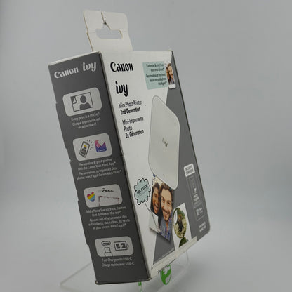 New Canon Ivy 2nd Gen Mini Photo Printer EZ2-6060 Pure White June 2024