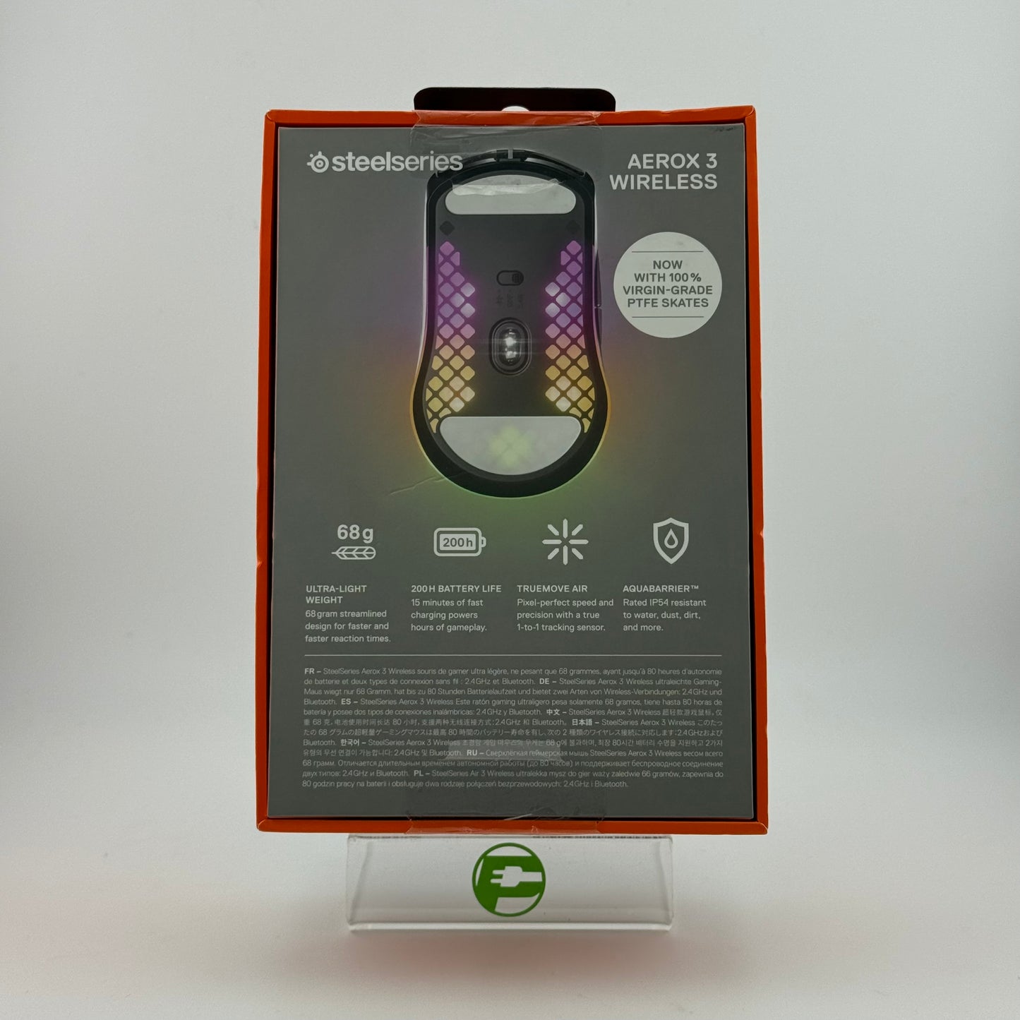New SteelSeries Aerox 3 Wireless Ultra lightweight Bluetooth Gaming Mouse 62612