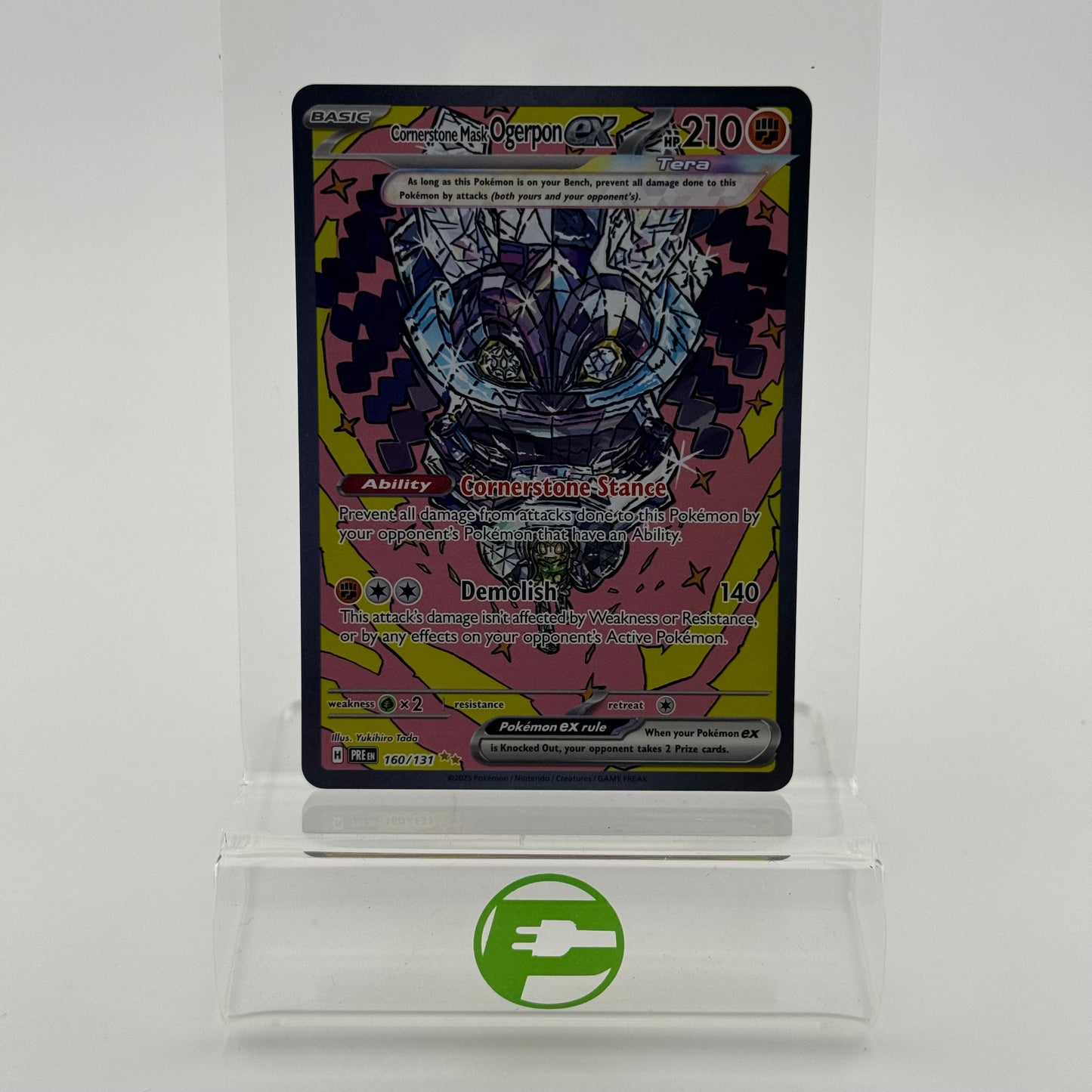 Pokémon TCG Cornerstone Mask Ogerpon EX #160 Prismatic Evolutions Trading Card