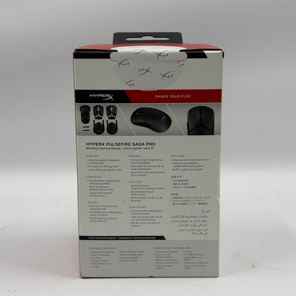New HyperX Pulsefire Saga Black A2PB2AA Multi-Platform Pro Wireless Mouse