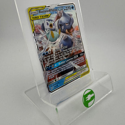 Pokémon TCG Cosmic Eclipse Blastoise & Piplup GX #38 Holo English NM
