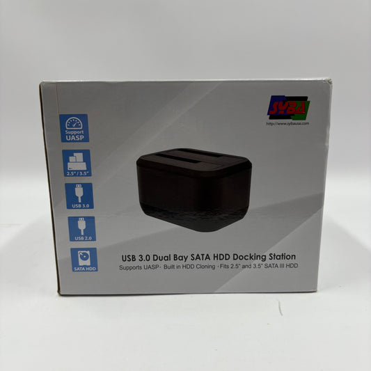 New Syba USB 3.0 Dual Bay SATA HDD Hard Drive Docking Station SY-ENC50091