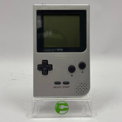Nintendo GameBoy Pocket Handheld Game Console MGB-001 Silver No Battery Door