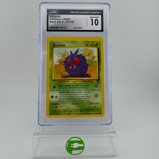 Pokémon TCG Base Set 2 Venonat #97 Regular English CGC 10 GEM MINT