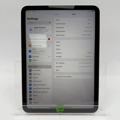 WiFi Only Apple iPad 11" (A16) 128GB Silver MD3Y4LL/A