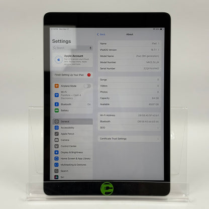 WiFi Only Apple iPad 9th Gen 64GB Silver MK2L3LL/A