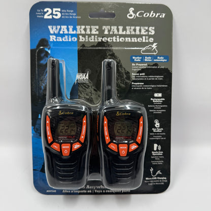New Cobra Walkie Talkies Radio Bidirectional 2 Way Radio Walkie Talkie ACXT345
