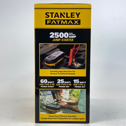New Stanley Fatmax 2500 Amp Jump Starter LJ25F