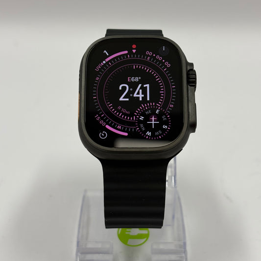 Unlocked Apple Watch Ultra 3 49MM Black Titanium Black Ocean Band MF0J4LW/A