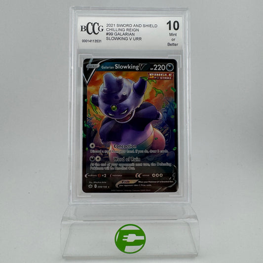 Pokémon TCG Chilling Reign Galarian Slowking V #99 Holo English BCCG 10 MINT