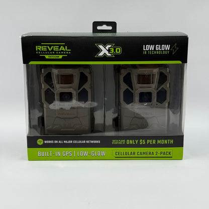 New Tactacam Reveal X 3.0 2-Pack Cellular Trail Camera RV-XG3-BNDL1