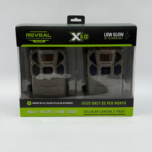 New Tactacam Reveal X 3.0 2-Pack Cellular Trail Camera RV-XG3-BNDL1