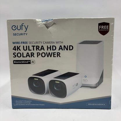 New eufy eufyCam 3 Wireless Security Camera S330 4K Solar Powered