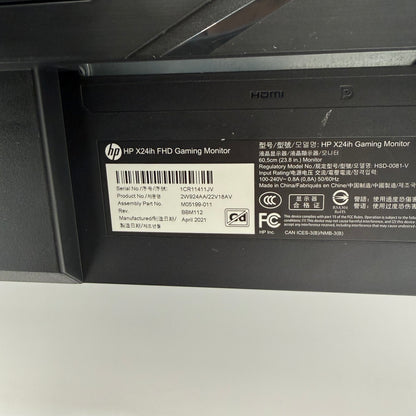 HP 24" X24IH FHD IPS LED 144Hz Gaming Monitor