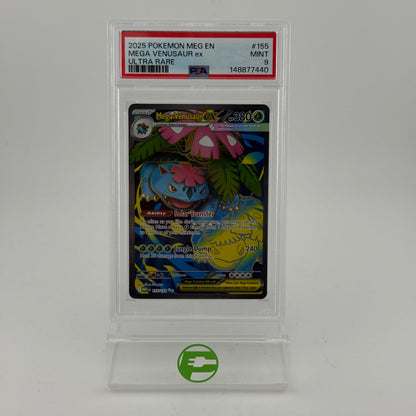 Pokémon TCG Mega Evolution Mega Venusaur EX #155 Holo Textured English PSA 9