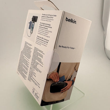 New Belkin BoostCharge Power Bank 10K With Integrated Cable BPB021