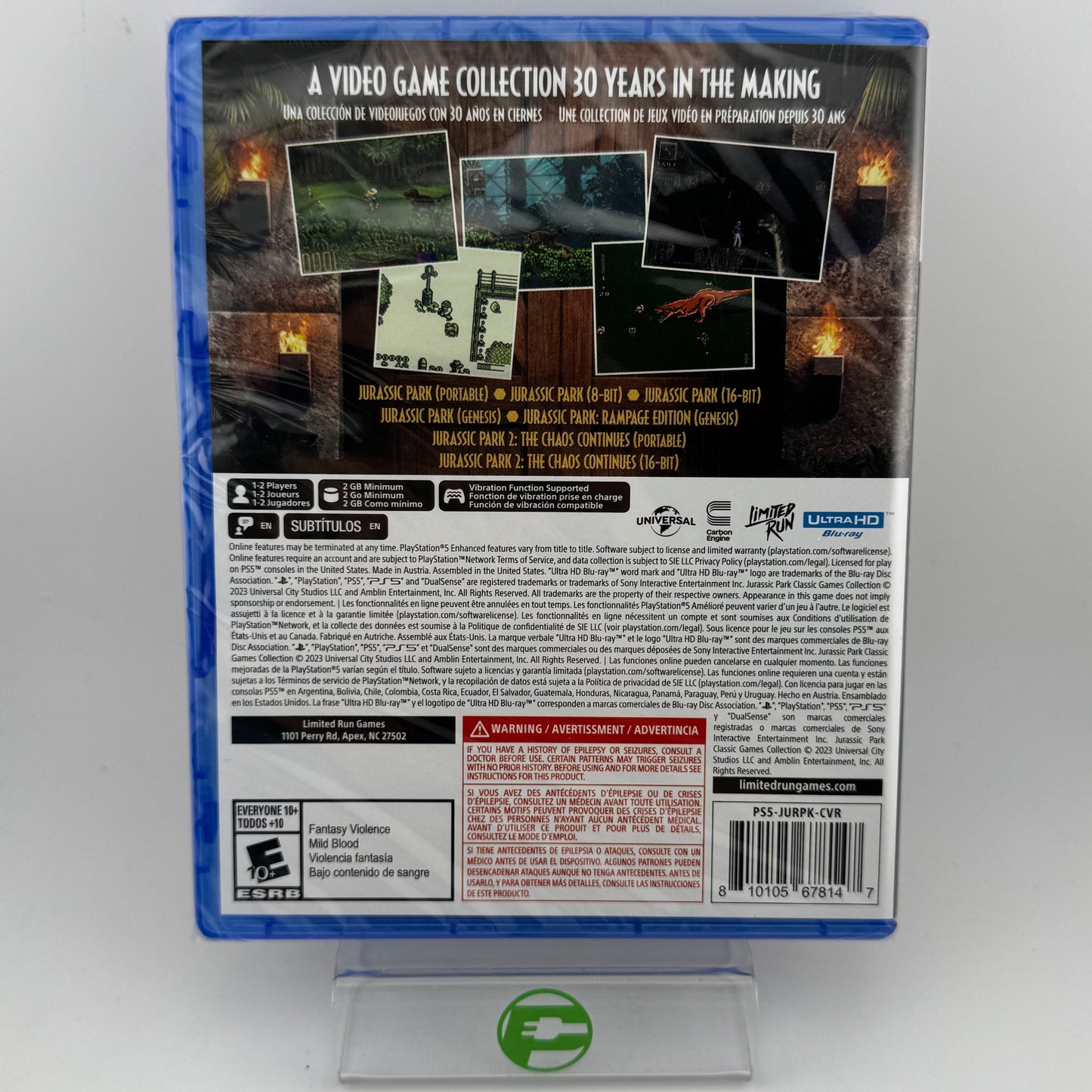 New Jurassic Park: Classic Games Collection (Sony PlayStation 5 PS5, 2023)