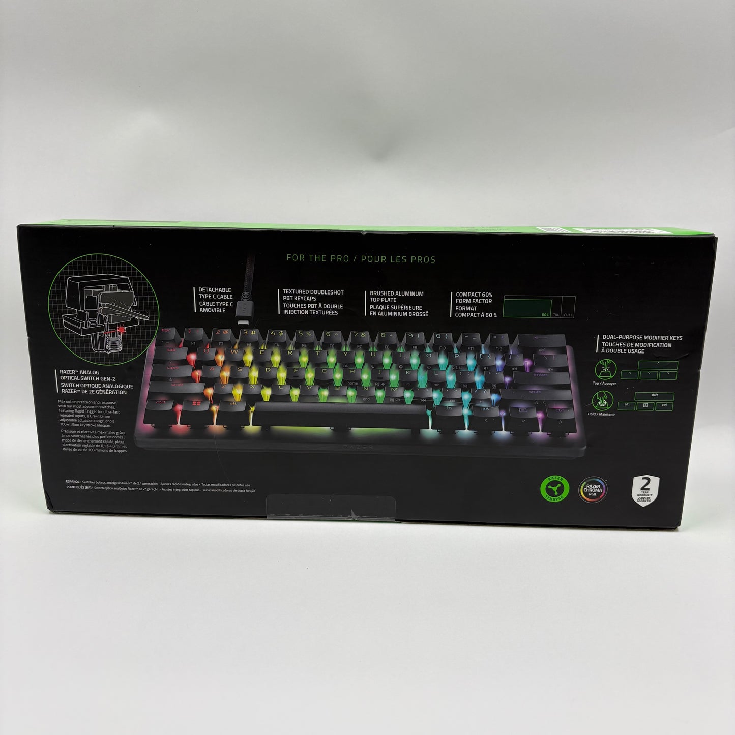 New Razer Huntsman V3 Pro Mini Black RZ03-04990200-R3U1 Wired Gaming Keyboard