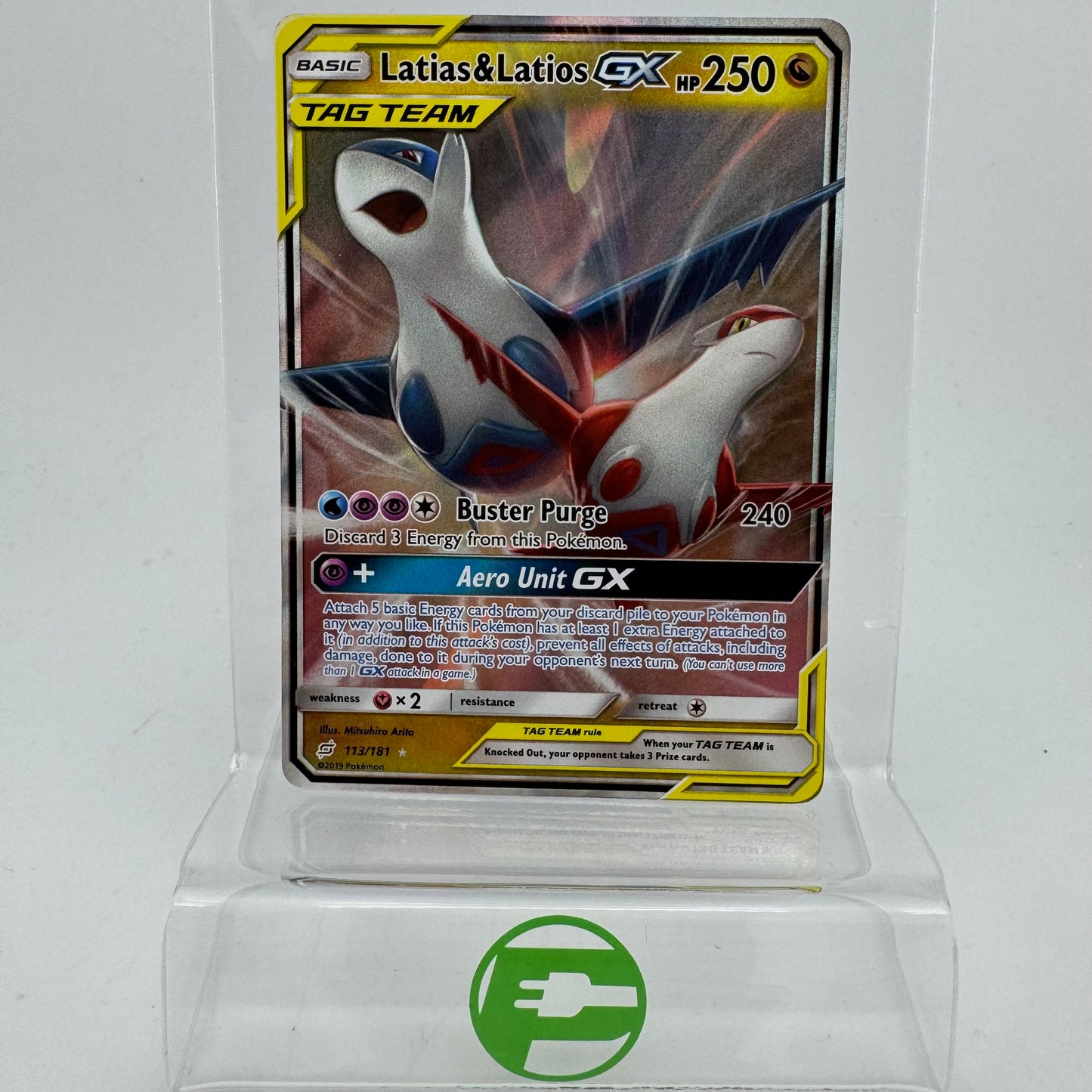 Pokémon TCG Team Up Latias & Latios GX #113 Holo English LP