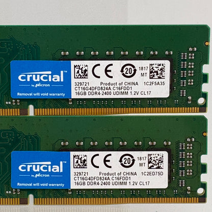 Crucial CT16G4DFD824A.C16FDD1 32GB (2x16GB) RAM DDR4 2400MHz